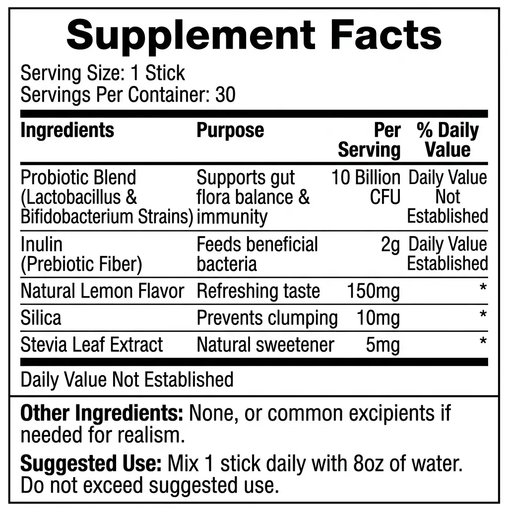 BioSlim Probiotic Sticks – 30 Sticks / 30 Servings - Image 2