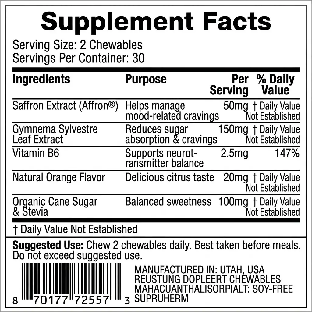 CraveShield Chewables – 60 Chewables / 30 Servings - Image 2