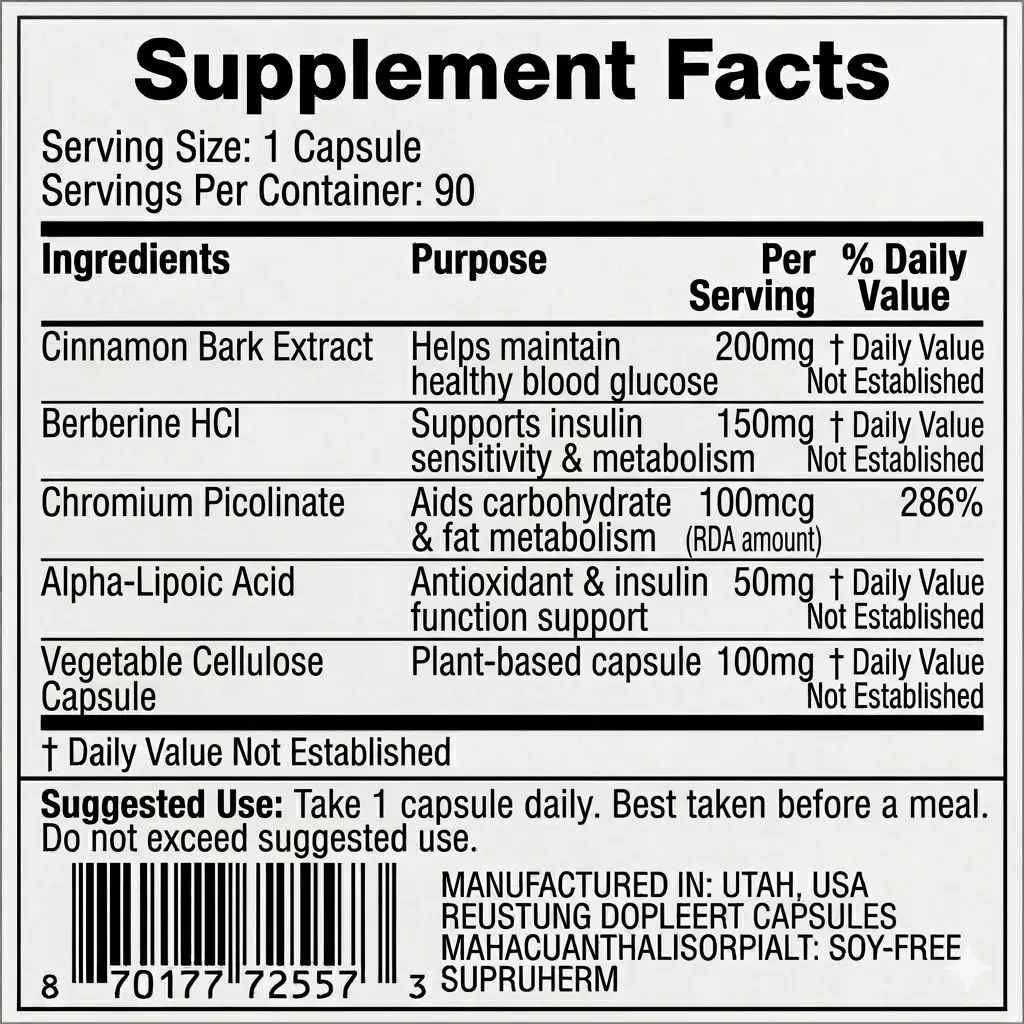 GlucoseGuard Daily Capsules – 90 Capsules / 90 Servings - Image 2
